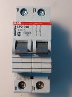 2 ABB smissline Schutzschalter LP2 C10 mit Meldekontakten
