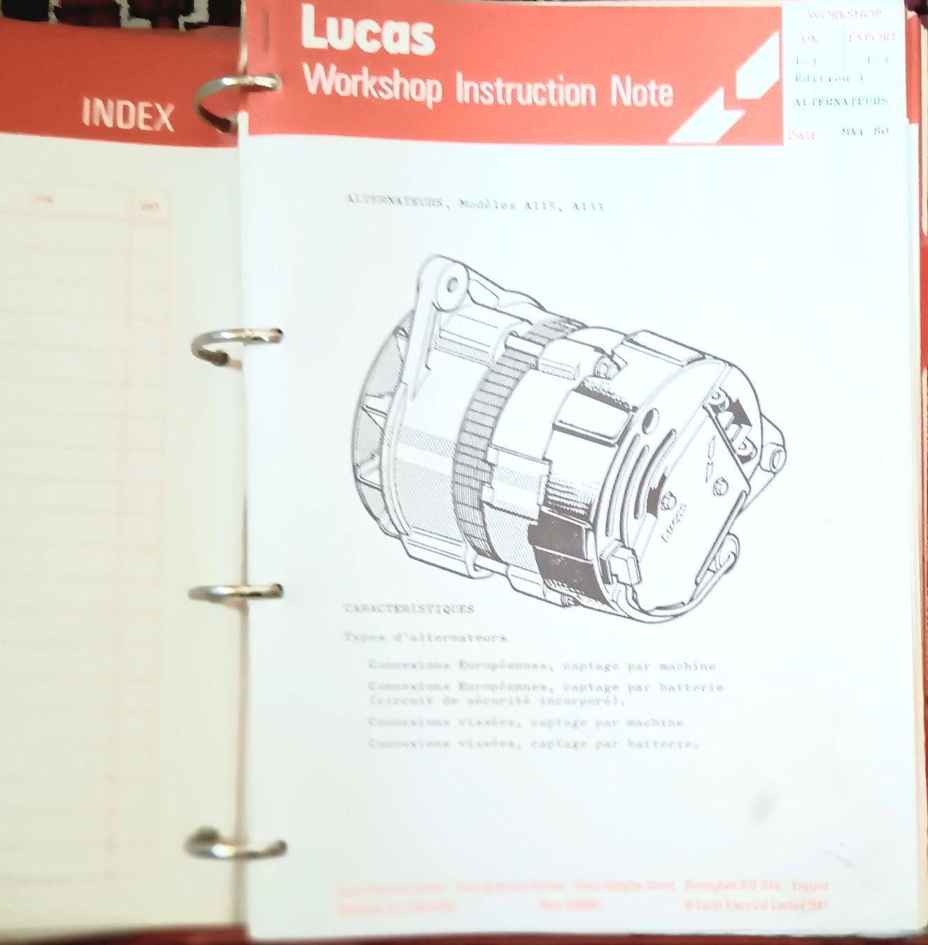 Lucas Tutti pezzi di ricambio auto: Lucas Autoelektro Service Mitteilungen Instructions Oldtimer – Usato da Lichtensteig venduto da B-B-Bier 2