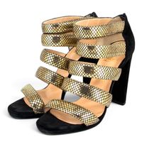 Christian Louboutin Sandalen schwarz/gold Gr. 40