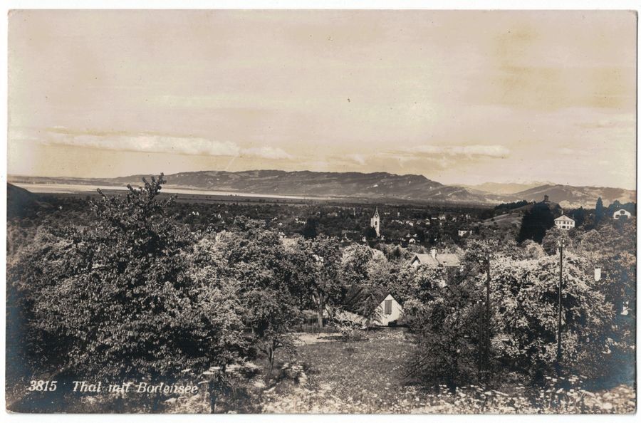 Cartoline postali: Thal mit Bodensee, um 1925-30 – Usato da Frauenfeld venduto da POML