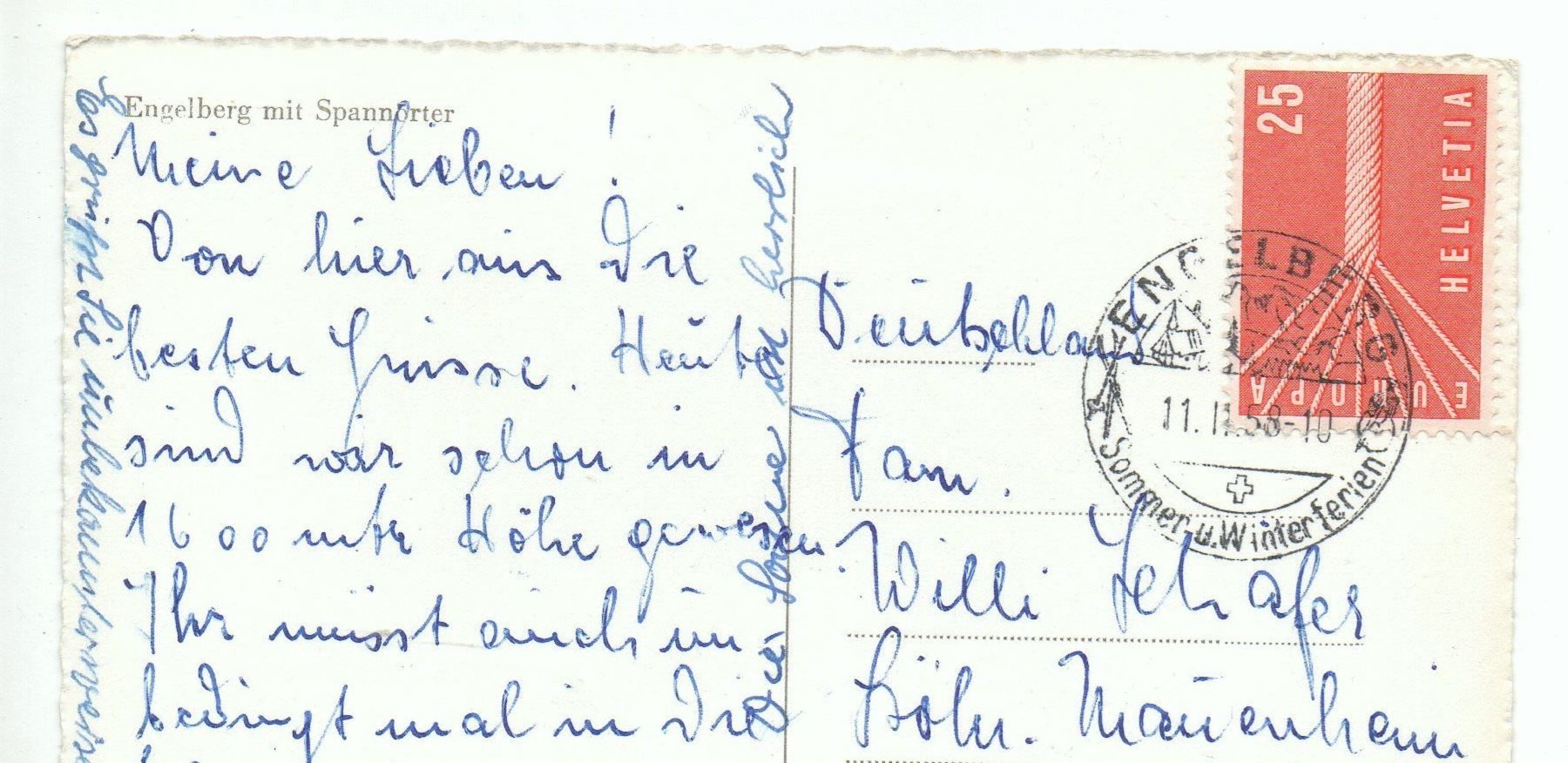 Cartoline postali: ENGELBERG im Winter – Usato da Jona venduto da philajona 1