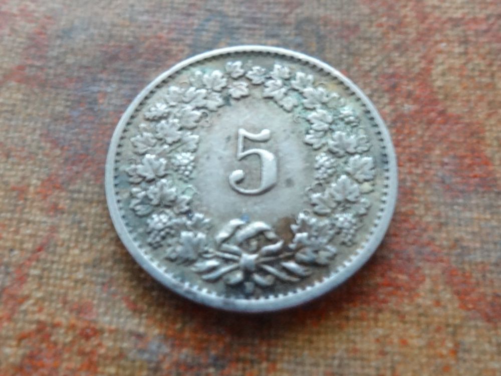 Alle Münzen: 5 Rp. 1953 – Gebraucht aus Romanel-sur-Lausanne von Swift13 1