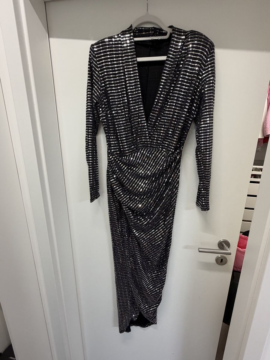 Kleider: Vestito glitter argento – Neu (gemäss Beschreibung) aus Cademario von Yleeyle