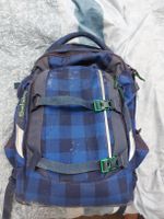 Satch Rucksack blau-dunkelblau kariert, gebraucht