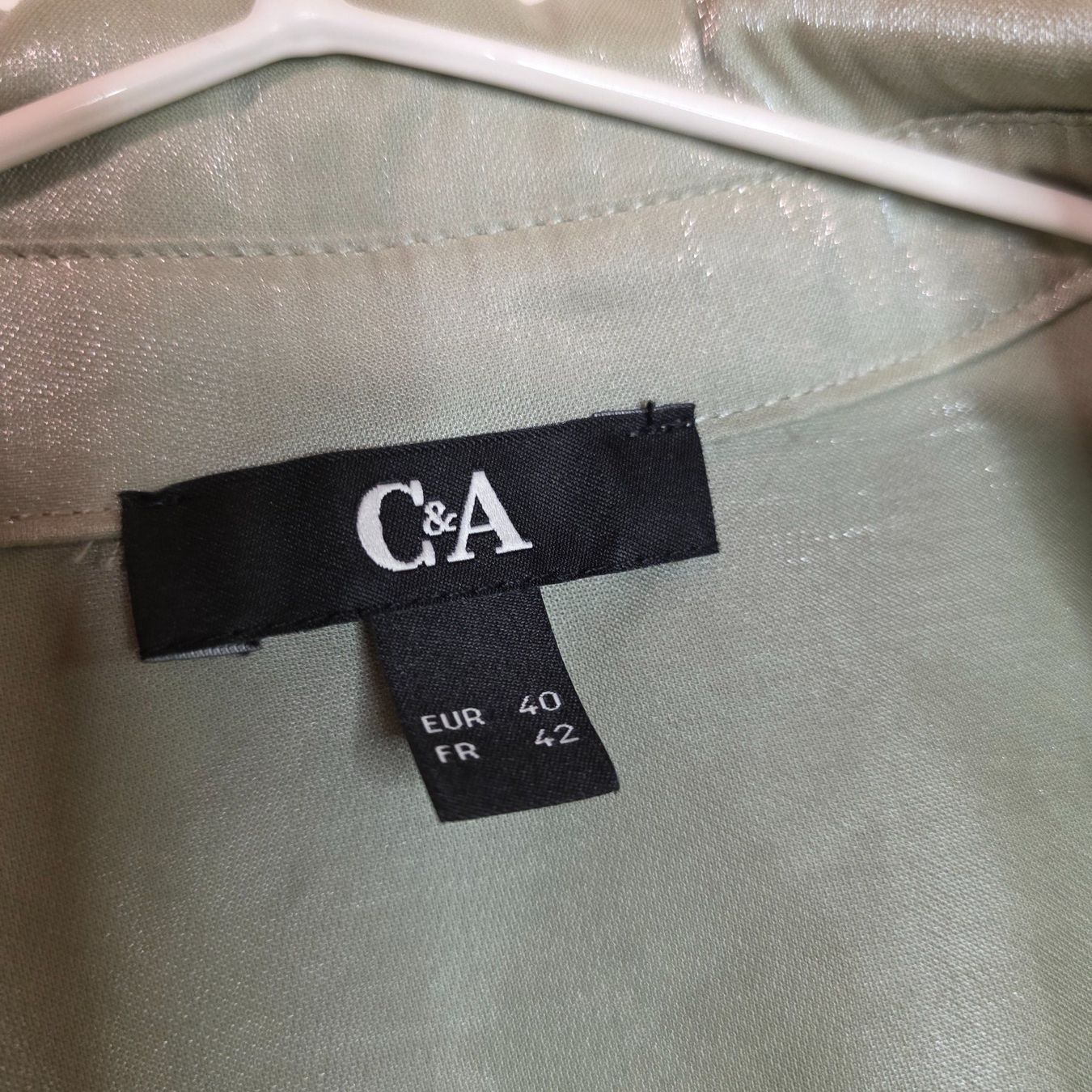 C&A Camicette: Vintage Style C&A Bluse mit Silberfäden, M – Usato da Wald ZH venduto da CapLux 5