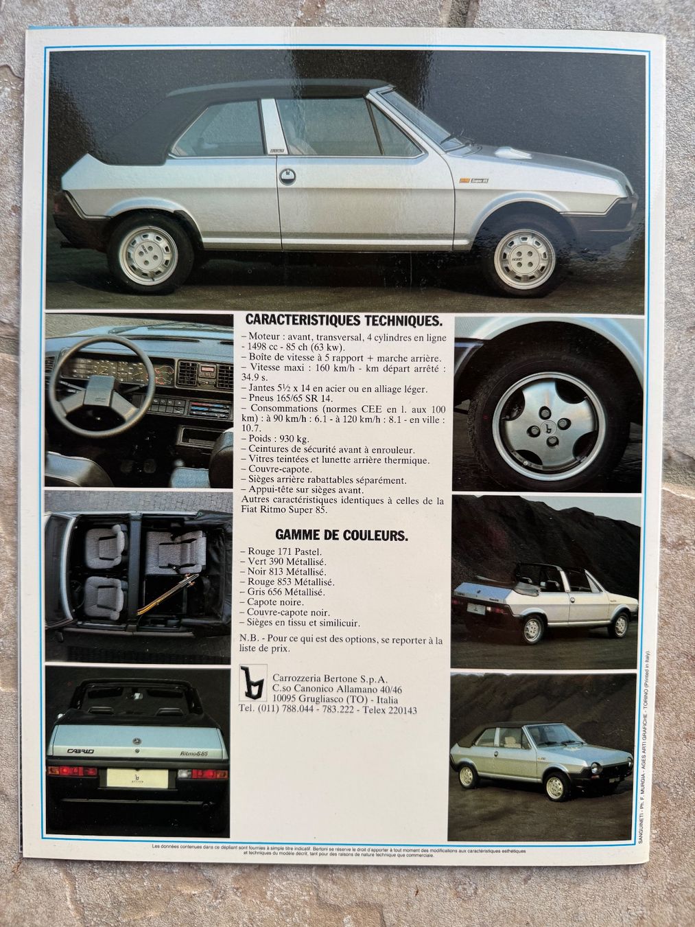 Bertone Automobili: CABRIO Bertone Fiat Ritmo – Usato da Morrens VD venduto da kawah2 7