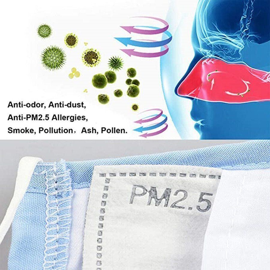 Protezione per viso e udito: 7 Kohlestoff Filter + 7 Gratis Maske – Nuovo (secondo la descrizione) da Arth venduto da Twintbezahlung 2