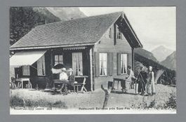 SAAS-FÉE RESTAURANT BELLEVUE, VUE ANIMÉE, *
