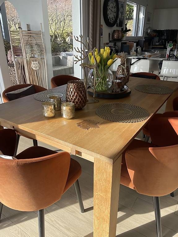 Tavoli: Table salle à manger chêne massive 180x110 + 60 cm – Usato da Yens venduto da GIPE 1