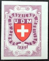 Soldatenmarke 2.WK, UDM VD, violett, geschn, Wi UDM 22-2