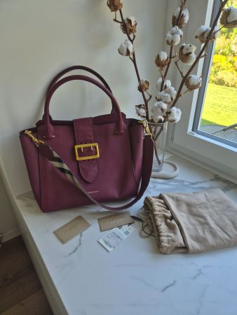 Burberry Buckle Tote Bag Burgundy