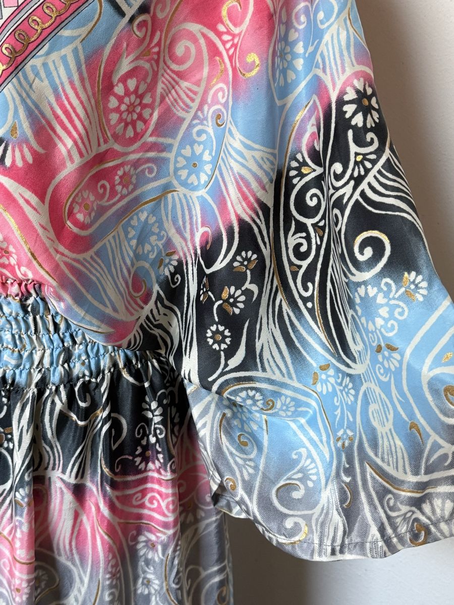 Kleider: Boho Stufenmaxikleid aus Seide/ Polyester  – Neu (gemäss Beschreibung) aus Sigriswil von ck56 7