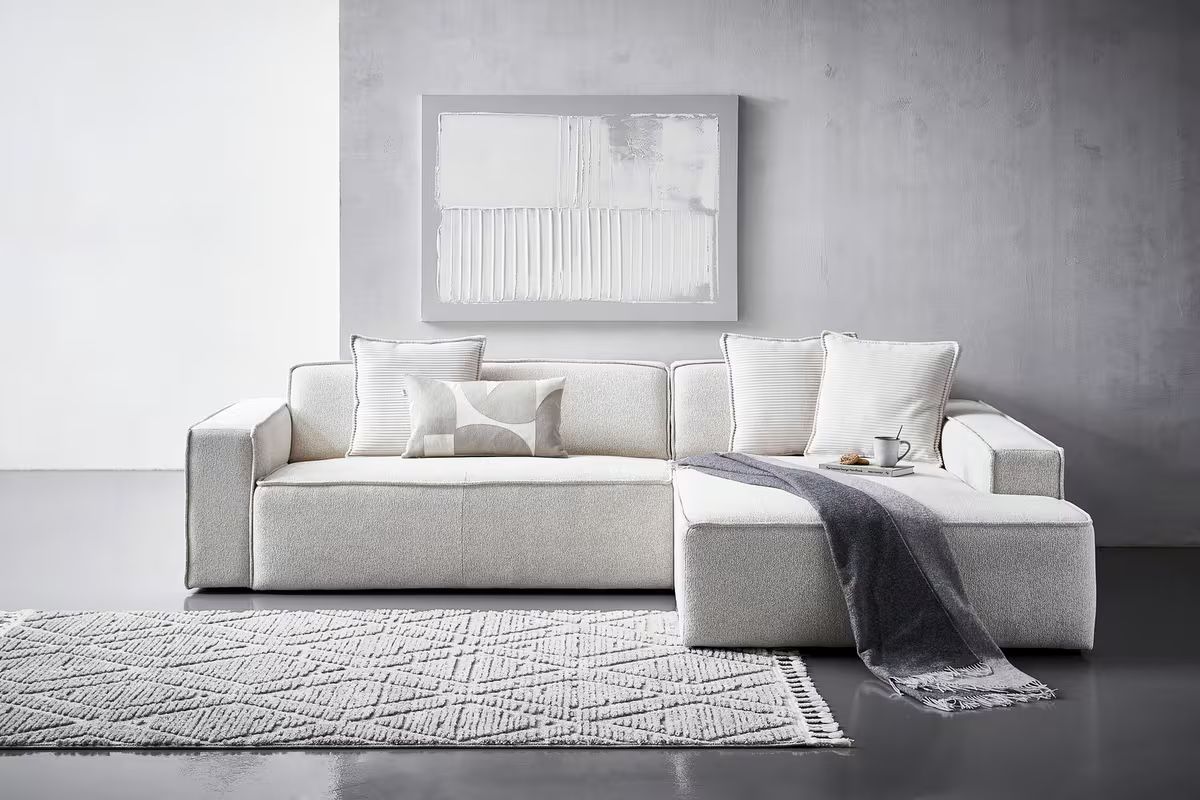 Sofas: Carryhome ECKSOFA Chenille Creme NEU & OVP – Neu (gemäss Beschreibung) aus Aeschi SO von SiMondo