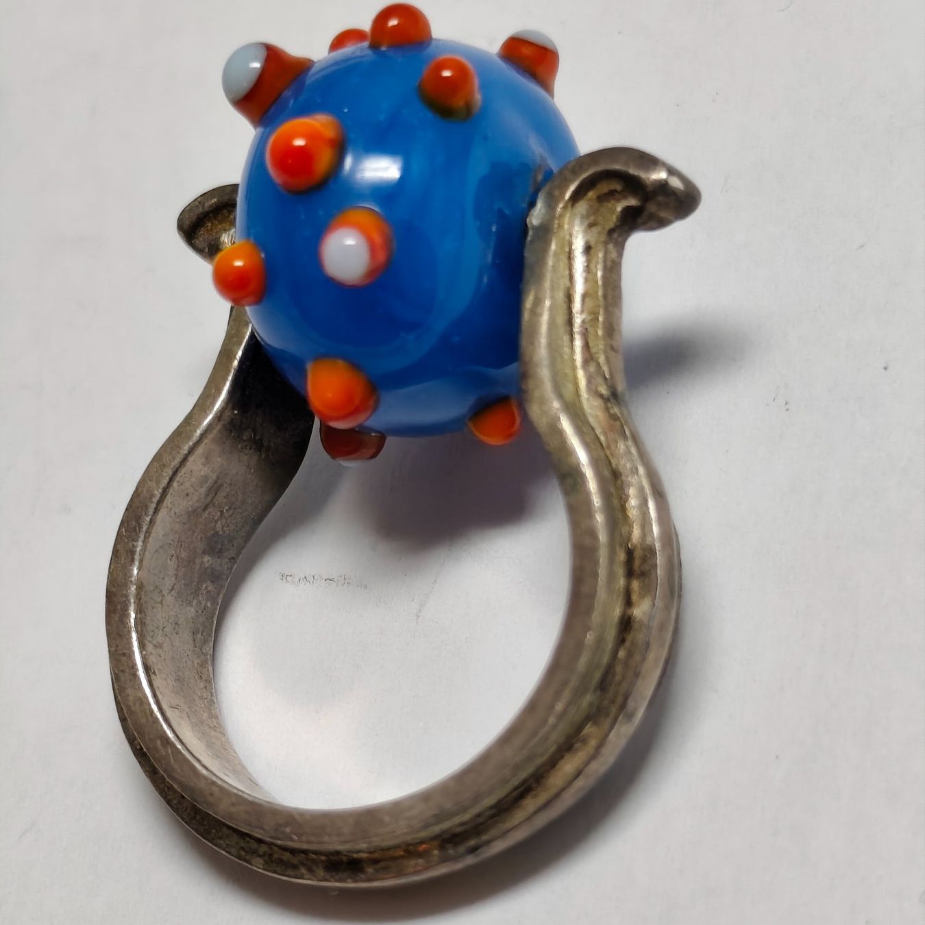 Anelli: Silberring mit Murano Glasperle / Stachelperle #B2 – Usato da Châtelaine venduto da Tropic.Watch2 2