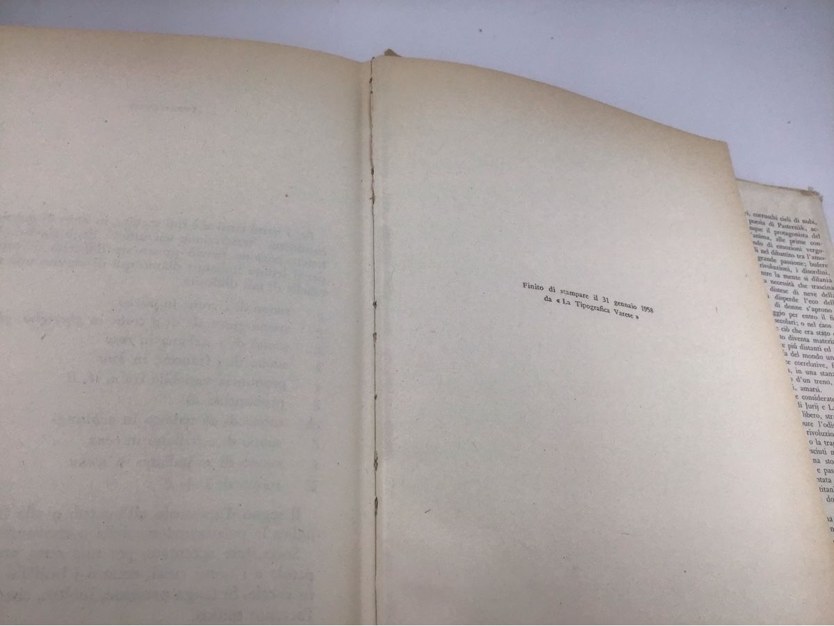 Libri: Il Dottor Zivago, romanzo, 1957 – Usato da Nods venduto da loredana18 7