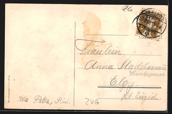 Cartoline postali: AK Zug, Guggithal, Panorama, 1913 – Usato da Berlin venduto da bartko-reher 1