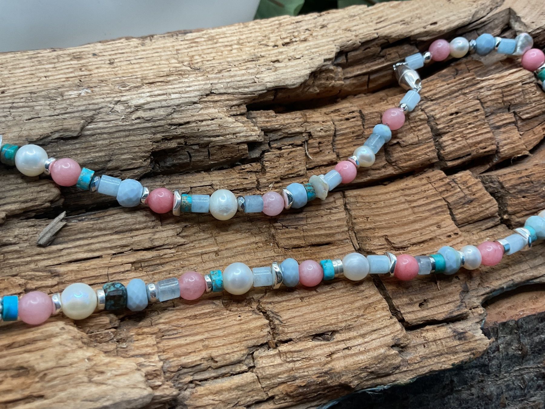 Catenine: Collier aus nat. Steinen, Fruehlingsfarben – Nuovo (secondo la descrizione) da Luzern venduto da S.Kern01 3