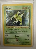 Pokemon Scyther 70 HP holographic card Base Set 1st
