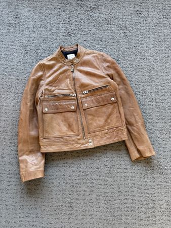 Veste en cuir Zadig & Voltaire beige taille S usagée
