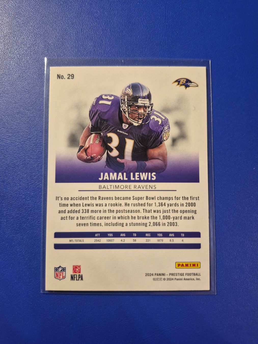 Panini Carte collezionabili: NFL Jamal Lewis Baltimore Ravens – Usato da Treiten venduto da Sauber73 1