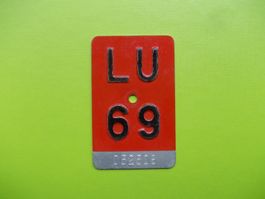 Velonummer / Fahrradnummer LU 69