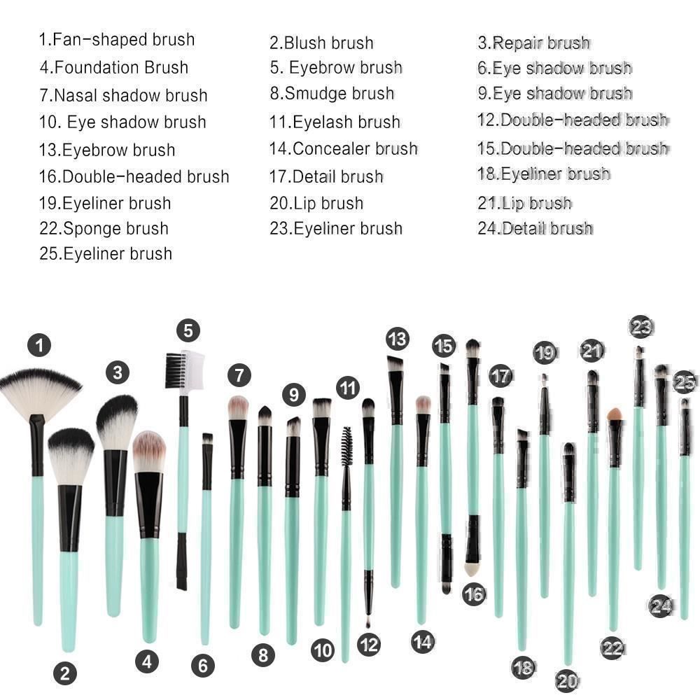 Make-up: 25 pièces pinceaux de maquillage – Nuovo e nell'imballaggio originale da Gurmels venduto da Swisspod 1