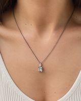 Handgefertigte Kette Edelstahl Zirkonia wasserfest
