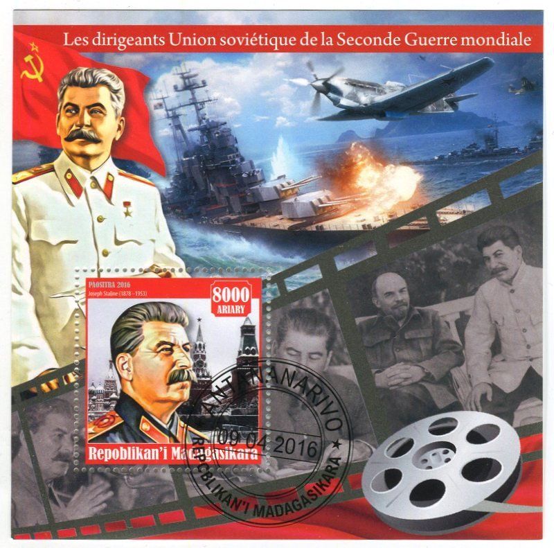Alle Briefmarken: Block "Josef Stalin". Madagaskar – Neu und originalverpackt aus Basel von Butsch5