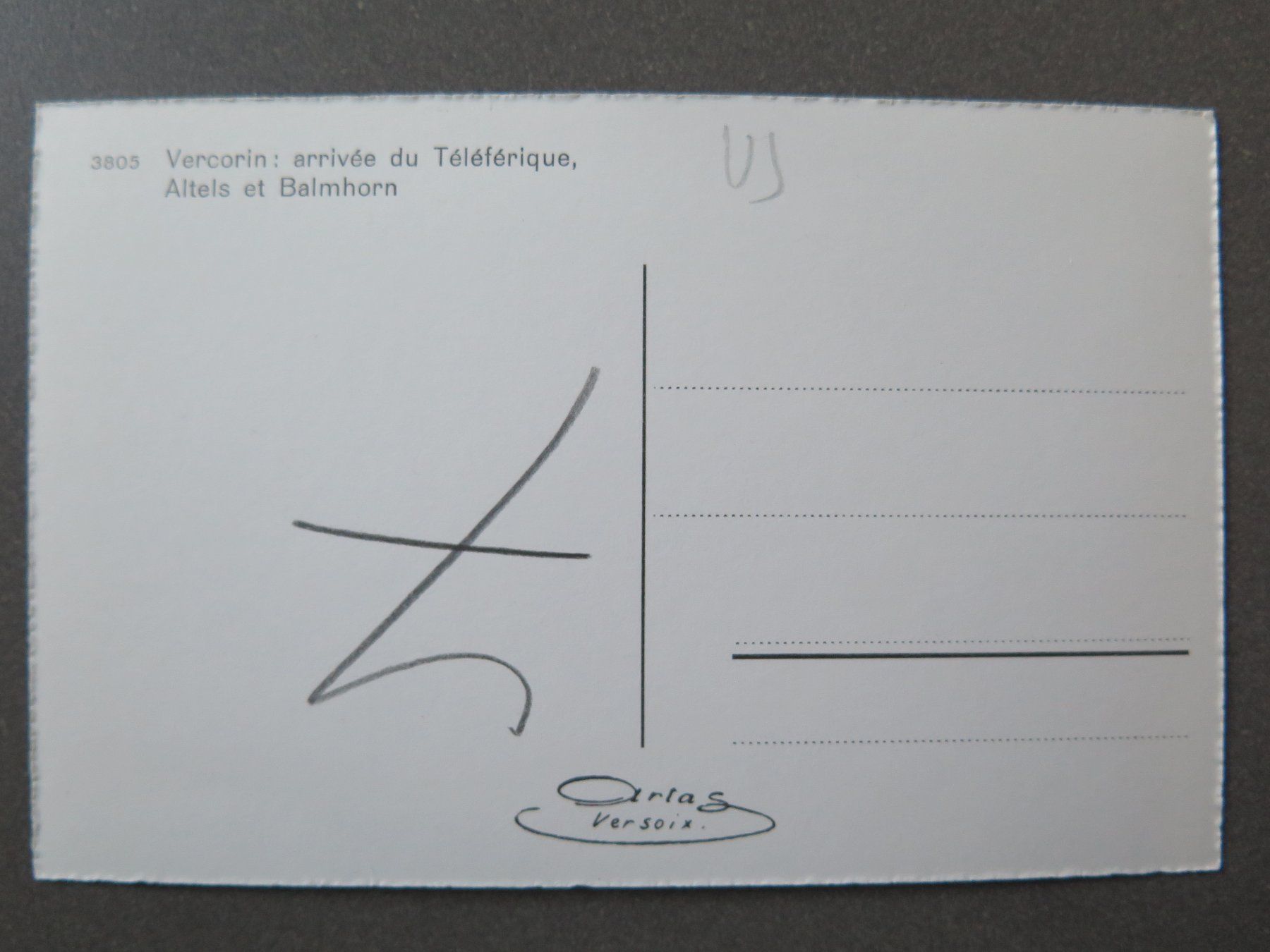 Cartoline postali: VERCORIN - TÉLÉFÉRIQUE – Usato da Wittenbach venduto da lipasal 2