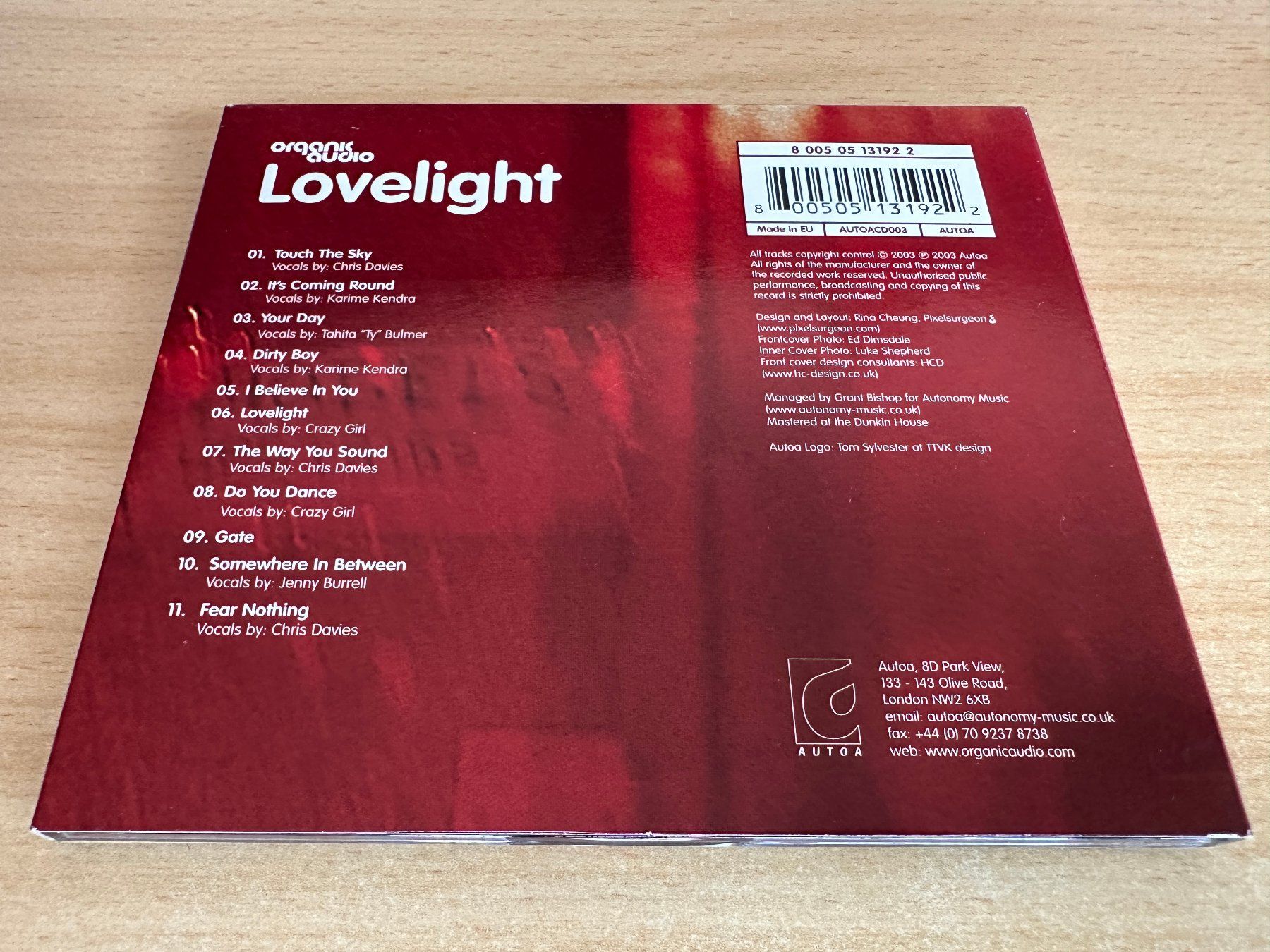 CDs: Organic Audio – Lovelight – Gebraucht aus Rikon im Tösstal von Alpenmutz 1