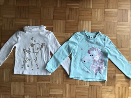 2 herzige Pullover Einhorn / Bambi von Palomino Grösse 128