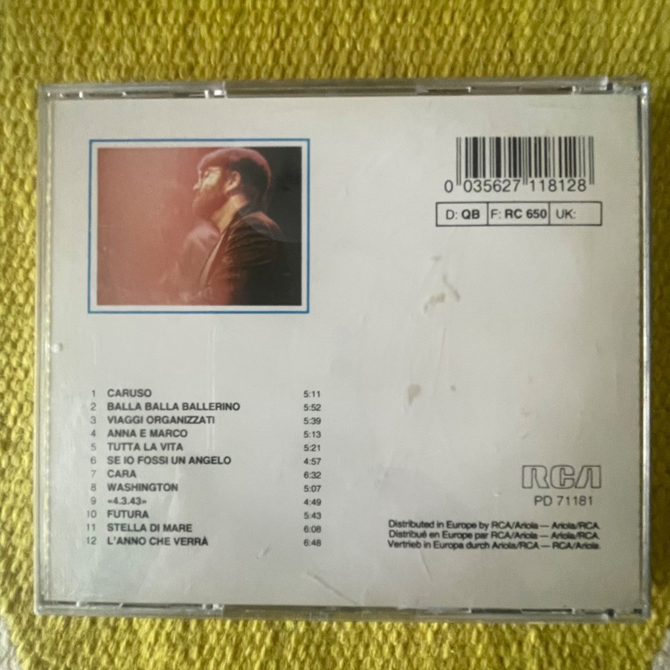CD: LUCIO DALLA-DALLAMERICARUSO86 – Usato da Rorschacherberg venduto da CD-Roli 1
