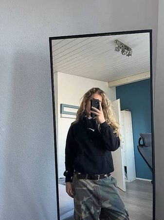 Nike Pullover Damen Schwarz Regular Fit Basic