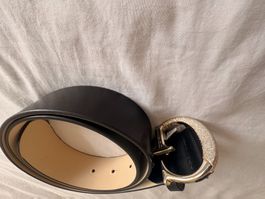 Ceinture Guess - cuir noir boucle dorée strassée taille S
