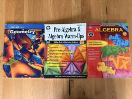 Matheübungsbücher: Algebra, Geometrie, Vor-Algebra Set