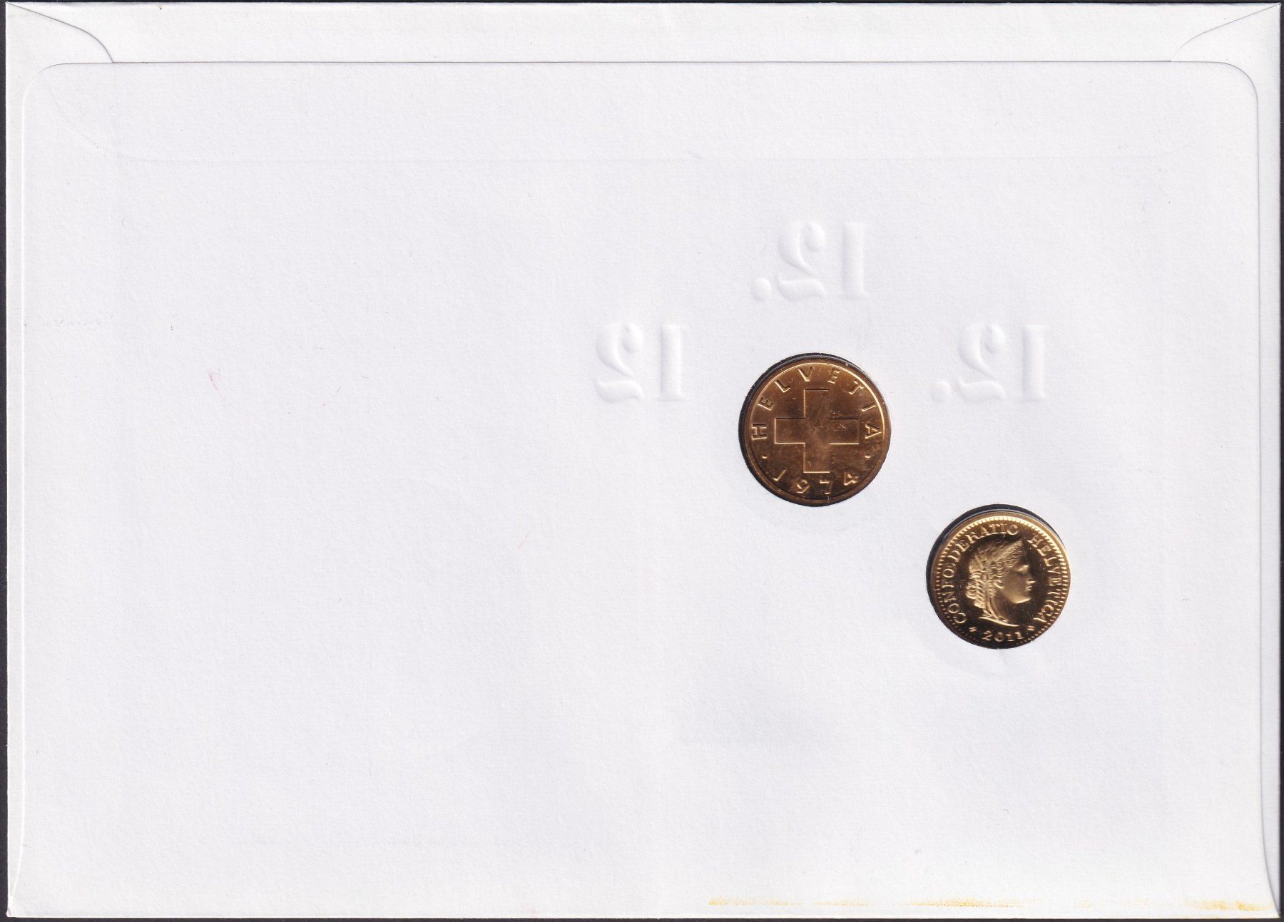 Tous les timbres: 2012, Numisbrief/Münzbrief "12.12.12" mit 2+10 Räppler. – D'occasion à Sursee par Luzernerraute 3