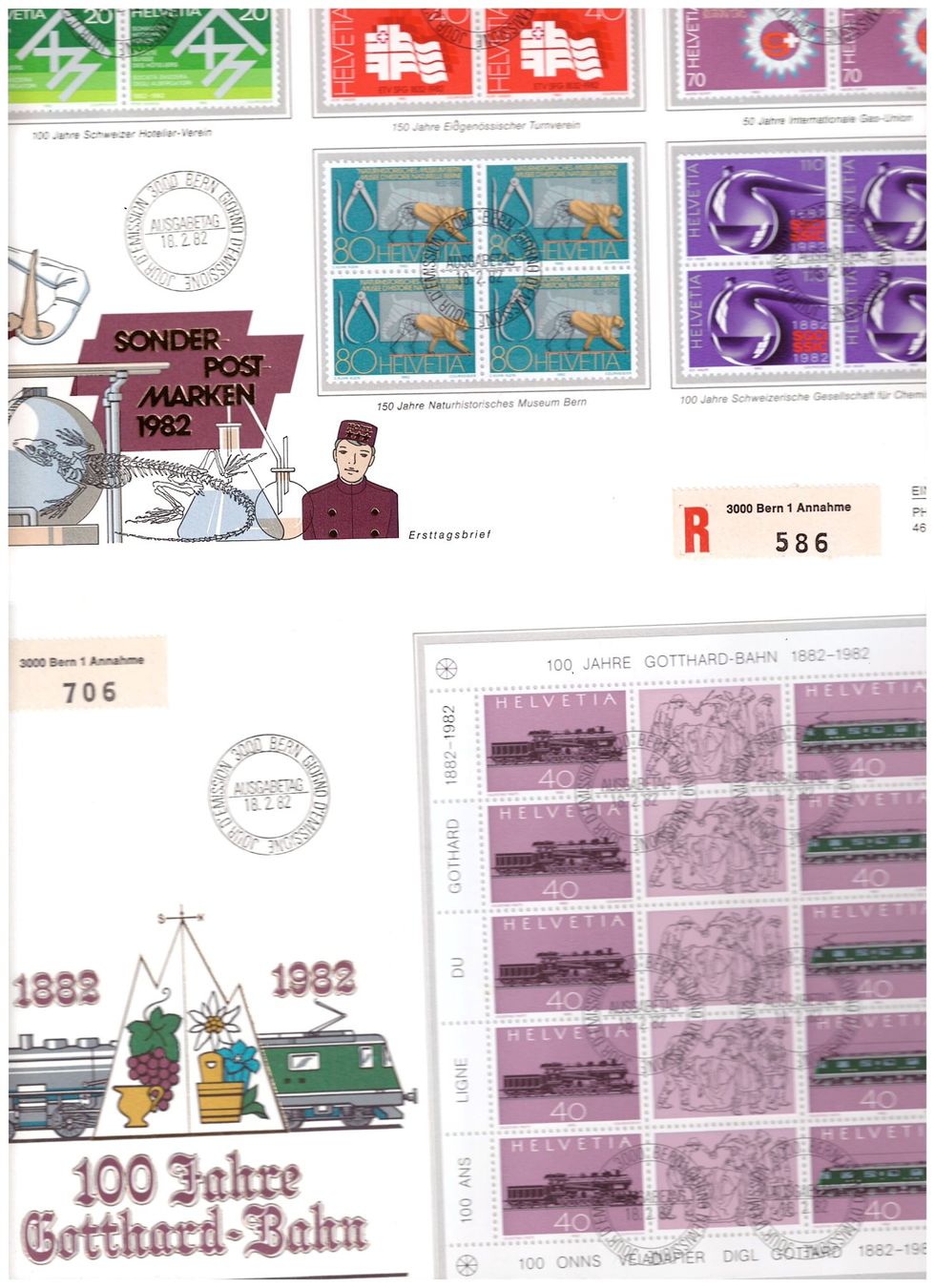 Alle Briefmarken: GROSSBRIEFE – Gebraucht aus Dübendorf von Piero2