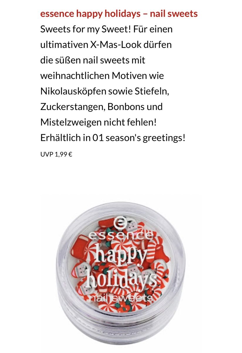 Unghie finte: Essence happy holidays - nail sweets – Nuovo e nell'imballaggio originale da Gerlikon venduto da thi_q8ll