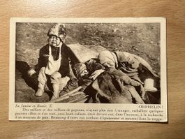Historische Postkarte: Hungersnot in Russland, selten!