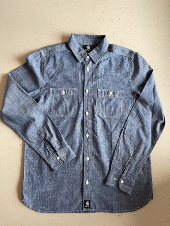 Carhartt WIP Clink Herrenhemd Blau Gr. M | 100% Baumwolle