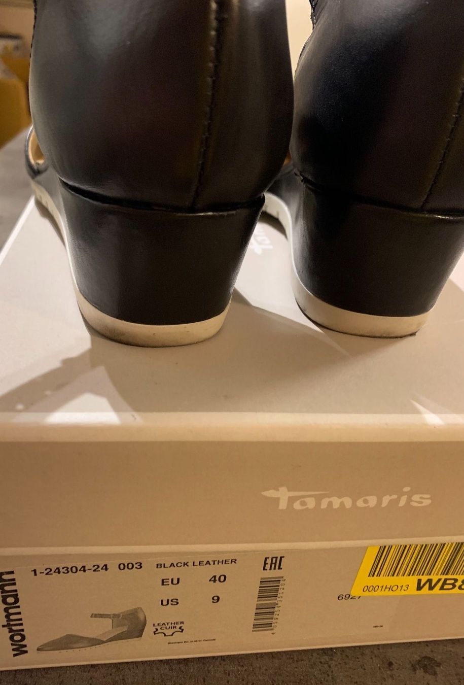 Tamaris Scarpe da donna: Babies noires cuir Tamaris p.40 – Usato da Sion venduto da DayJenn 3
