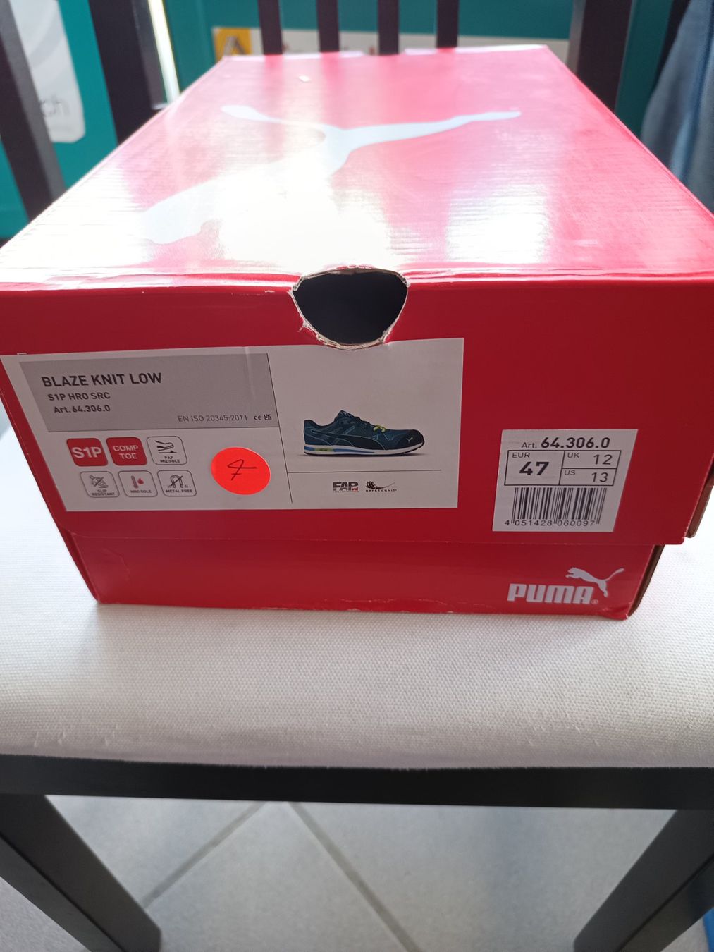 Puma Scarpe da uomo: Puma Sicherheitsschuhe S1P HRO SRC 47 – Nuovo e nell'imballaggio originale da Oberegg venduto da 19franzi94 7