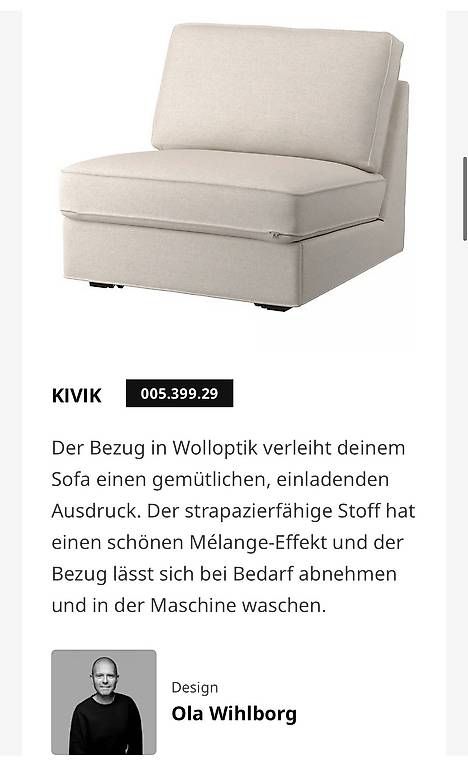 Tessuti: Housse pour fauteuil convertible ikea kivik – Nuovo (secondo la descrizione) da Dübendorf venduto da Aber_trotzdem 2