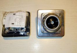 FELLER NUP ALUMINIUM SCH 3 / TASTER. IP 54. NEU. Komplettset