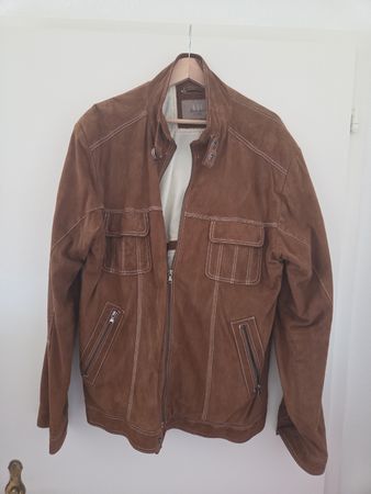 Herren Lederjacke braun Ziegenleder Grösse XXL