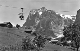 Grindelwald BE Sesselbahn Grindelwald First mit Wetterhorn