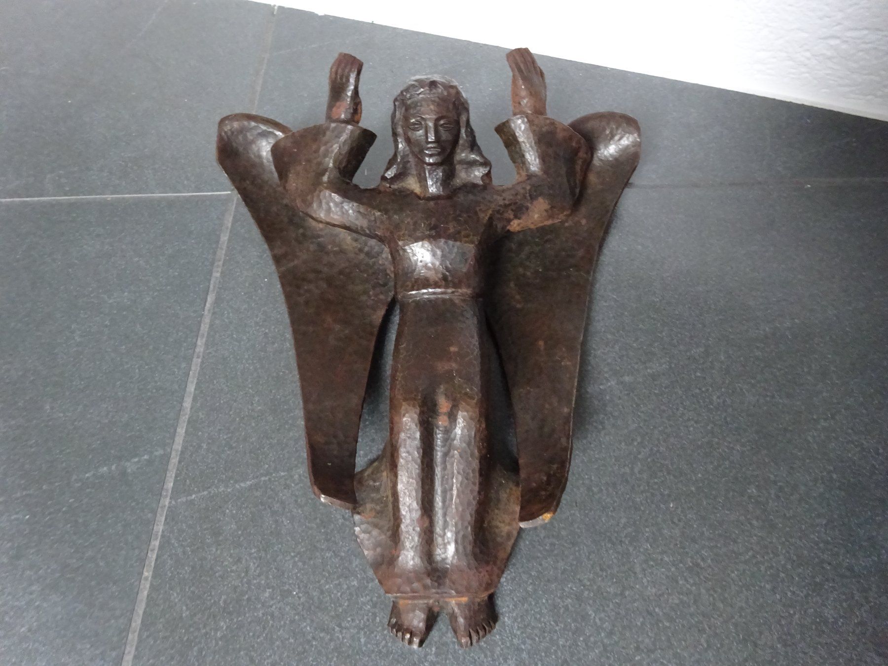 Sculture & Statue: Engel Eisen Krippe – Usato da Esslingen venduto da eintagammeer
