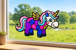 Fensterbild Einhorn - DIY Bastelset Kinder - Handgemacht