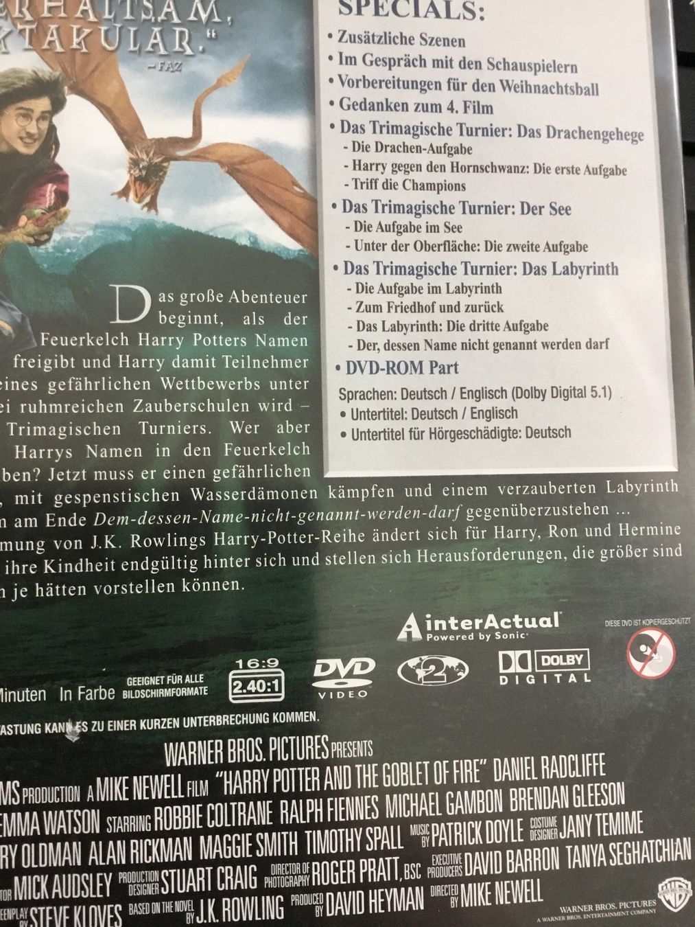 Alle DVDs: Harry Potter und der Feuerkelch DVD – Gebraucht aus Thierachern von sweden08 1