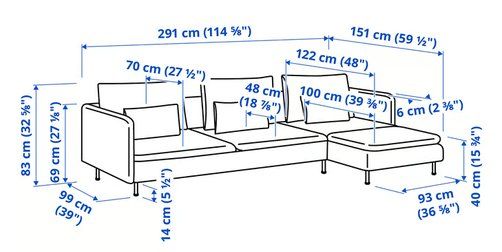 Ikea Divani: SÖDERHAMN 4er-Sofa mit Récamiere – Usato da Steffisburg venduto da Mic_Doe 1